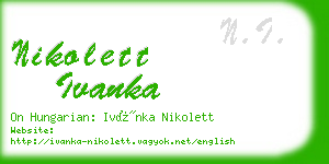 nikolett ivanka business card